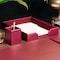 Dacasso Burgundy Bonded Leather Letter Tray AG-5201 - alternate 6
